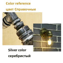 Industrial brass pipe wall sconce bedroom filament bulb light