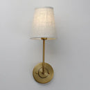 Industrial brass wall lamp set bedroom reading light with linen shades