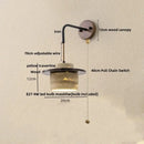 Industrial bronze and beige led wall light fixture bedroom sconce