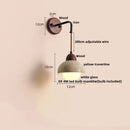 Industrial bronze and beige led wall light fixture bedroom sconce