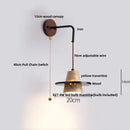 Industrial bronze and beige led wall light fixture bedroom sconce