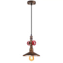 Industrial bronze iron water pipe pendant light – kitchen edison lamp