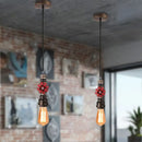 Industrial bronze iron water pipe pendant light – kitchen edison lamp