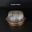Industrial bronze metal cage outdoor ceiling lamp yard light