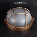 Industrial bronze metal cage outdoor ceiling lamp yard light