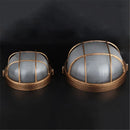 Industrial bronze metal cage outdoor ceiling lamp yard light