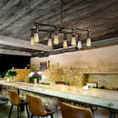 Industrial bronze pipe island chandelier – dining room e26 e27 light