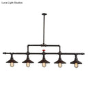 Industrial bronze pipe island light dining room five bulb pendant