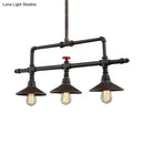 Industrial bronze pipe island light dining room five bulb pendant