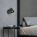 Industrial brushed nickel led wall sconce bedroom spotlight