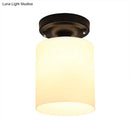 Industrial Ceiling Light Milky Glass