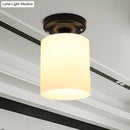 Industrial Ceiling Light Milky Glass