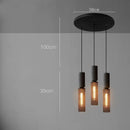 Industrial cement metal pendant light for dining room mesh shade