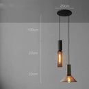 Industrial cement metal pendant light for dining room mesh shade