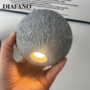Industrial cement pendant light – gray moon star dining room lamp