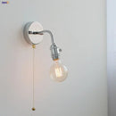Industrial chrome flexible led wall lamp sconce bedroom reading light