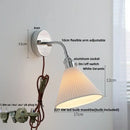 Industrial chrome flexible led wall lamp sconce bedroom reading light