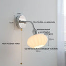 Industrial chrome flexible led wall lamp sconce bedroom reading light