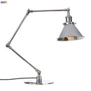 Industrial chrome led table lamp bedroom adjustable desk light
