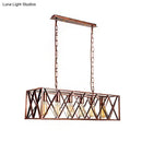 Industrial copper 5 light chandelier dining room island light