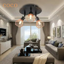 Industrial copper diamond cage chandelier kitchen pendant light