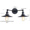 Industrial copper dual head led wall light bedroom sconce