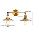 Industrial copper dual head led wall light bedroom sconce