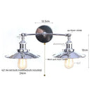 Industrial copper dual head led wall light bedroom sconce