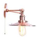 Industrial copper dual head led wall light bedroom sconce