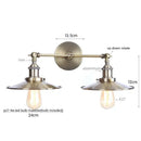 Industrial copper dual head led wall light bedroom sconce