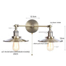 Industrial copper dual head led wall light bedroom sconce