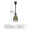 Industrial copper electric heat lamp 5-piece set dining room pendant light