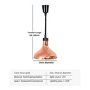 Industrial copper electric heat lamp 5-piece set dining room pendant light