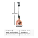 Industrial copper electric heat lamp 5-piece set dining room pendant light