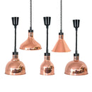 Industrial copper electric heat lamp 5-piece set dining room pendant light