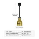Industrial copper electric heat lamp 5-piece set dining room pendant light