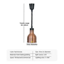 Industrial copper electric heat lamp 5-piece set dining room pendant light