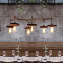 Industrial copper metal island lamp dining room gear chandelier