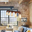 Industrial copper water pipe chandelier light fixture dining room