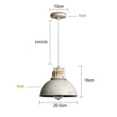Industrial distressed white metal pendant lamp dining room