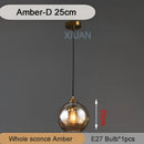 Industrial glass pendant light 3 spheres brass kitchen dining room