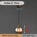 Industrial glass pendant light 3 spheres brass kitchen dining room