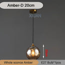 Industrial glass pendant light 3 spheres brass kitchen dining room