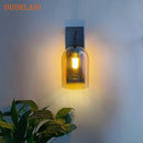 Industrial glass wall lamps bedroom clear dome sconce