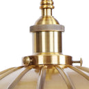 Industrial gold fluted wall lamp with pull chain switch bedroom sconce