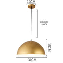 Industrial gold wrought iron geometric pendant light dining room
