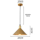 Industrial gold wrought iron geometric pendant light dining room