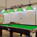 DecorBites™ Industrial Conical Metal Billiard Lamp with Country Club Island Light & Rolled Edge