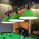 DecorBites™ Industrial Conical Metal Billiard Lamp with Country Club Island Light & Rolled Edge