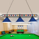 DecorBites™ Industrial Conical Metal Billiard Lamp with Country Club Island Light & Rolled Edge